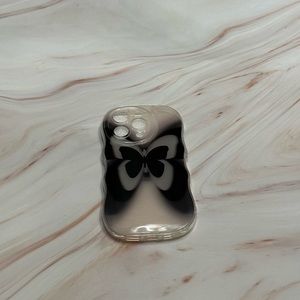 Black Butterfly iPhone 14 Pro Case